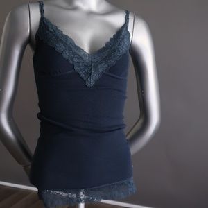 Hollister Navy Lace Tank Top XS